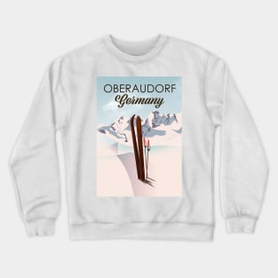 Oberaudorf Germany ski poster. Crewneck Sweatshirt